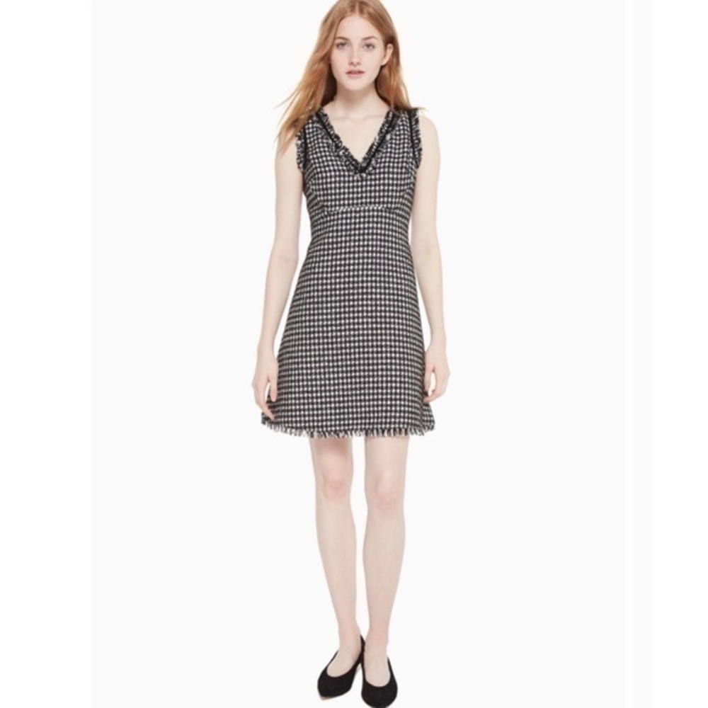 Kate Spade houndstooth tweed dress